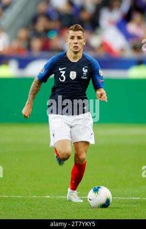 Luca Digne aus Frankreich während des Qualifikationsspiels der Gruppe H zwischen Frankreich und Andorra am 10. September 2020 2019 im Stade de France in Saint-Denis, Frankreich - Foto Mehdi Taamallah / DPPI Stockfoto