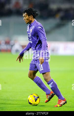 Cuadrado von ACF Fiorentina in Aktion während des italienischen Meisterschaftsspiels 2013-2014 Serie A zwischen ACF Fiorentina und UC Sampdoria am 10. November 2013 in Florenz. Foto Massimo Cebrelli / DPPI Stockfoto