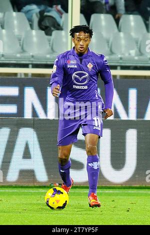 Cuadrado von ACF Fiorentina in Aktion während des italienischen Meisterschaftsspiels 2013-2014 Serie A zwischen ACF Fiorentina und UC Sampdoria am 10. November 2013 in Florenz. Foto Massimo Cebrelli / DPPI Stockfoto