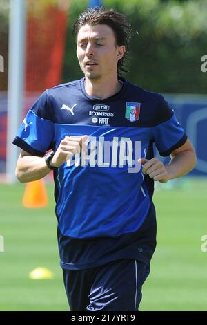 COVERCIANO (FI), ITALIEN - 20. MAI: Riccardo Montolivo von Italien während des ersten Trainings zur Vorbereitung der Weltmeisterschaft in Brasilien am 20. Mai 2014 in Coverciano (Fi), Italien. Foto: Massimo Cebrelli/DPPI Stockfoto