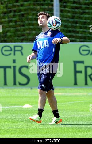 COVERCIANO (FI), ITALIEN - 20. MAI: Giuseppe Rossi von Italien während der ersten Trainingseinheit zur Vorbereitung der Weltmeisterschaft in Brasilien am 20. Mai 2014 in Coverciano (Fi), Italien. Foto: Massimo Cebrelli/DPPI Stockfoto