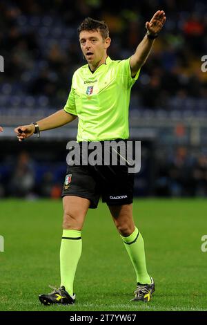 Schiedsrichter Gianluca Rocchi während des italienischen Meisterschaftsspiels Serie A zwischen UC Sampdoria und SSC Napoli im Luigi Ferraris Stadion am 30. November 2014 in Genua. Foto Massimo Cebrelli / DPPI Stockfoto