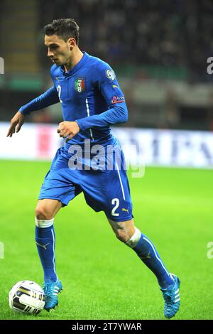 Mattia de Sciglio (Italien) im Rahmen der Qualifikation zur UEFA-Europameisterschaft 2016 in der Gruppe H am 16. November 2014 im Giuseppe Meazza Stadion in Mailand. Foto Massimo Cebrelli / DPPI Stockfoto