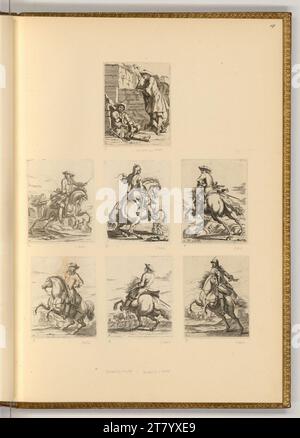 Georg Philipp Rugendas (Ausführende r Künstler in) Reiterserie mit Titelseite. Ätzen 1686-1742 , 1686/1742 Stockfoto