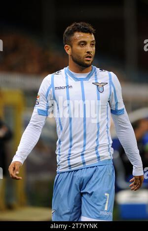 Felipe Anderson von der SS Lazio sieht beim italienischen Meisterschaftsspiel der Serie A zwischen der UC Sampdoria und der SS Lazio am 16. Mai 2015 im Luigi Ferraris Stadion in Genua, Italien, an. Foto Massimo Cebrelli / DPPI Stockfoto