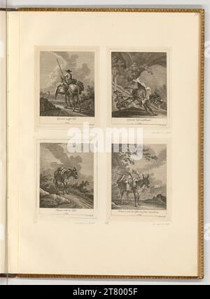 Johann Elias Ridinger (ausführende r Künstler in) Esel. Ätzen 1738 , 1738 Stockfoto