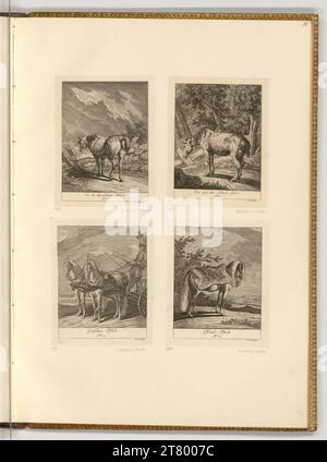 Johann Elias Ridinger (Ausführende r Künstler in) Pferde. Ätzen 1738 , 1738 Stockfoto