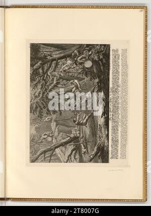 Johann Elias Ridinger (Ausführende r Künstler in) wie man den Wolff mit Netzen fängt. Ätzen 1729 , 1729 Stockfoto