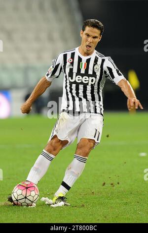 Hernanes von Juventus FC im Einsatz während der italienischen Meisterschaft 2015/2016 Serie A Fußballspiel zwischen Juventus FC und AC Chievo Verona am 12. September 2015 in Turin, Italien - Foto Massimo Cebrelli / DPPI Stockfoto