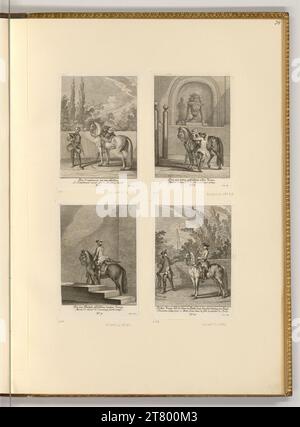 Johann Elias Ridinger (Ausführende r Künstler in) Pferde. Ätzen 1760 , 1760 Stockfoto