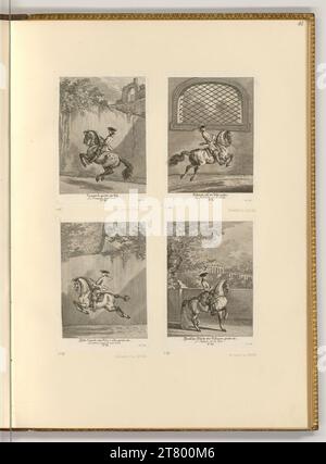 Johann Elias Ridinger (Ausführende r Künstler in) Pferde. Ätzen 1760 , 1760 Stockfoto