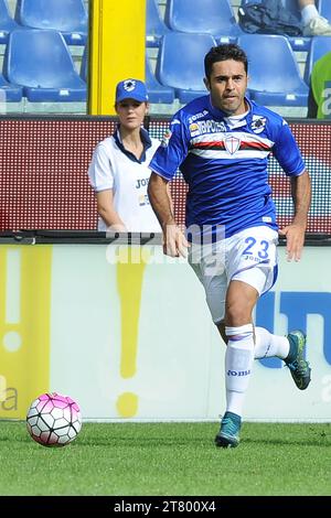 Eder Citadin Martins von der UC Sampdoria in Aktion während des italienischen Meisterschaftsspiels Serie A zwischen der UC Sampdoria und dem FC Inter Mailand im Luigi Ferraris Stadion am 4. Oktober 2015 in Genua. Foto Massimo Cebrelli / DPPI Stockfoto