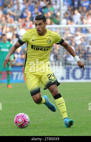 Jeison Murillo vom FC Inter Mailand in Aktion während des italienischen Meisterschaftsspiels Serie A zwischen UC Sampdoria und FC Inter Mailand im Luigi Ferraris Stadion am 4. Oktober 2015 in Genua. Foto Massimo Cebrelli / DPPI Stockfoto