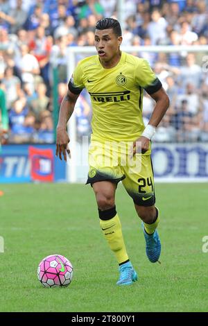 Jeison Murillo vom FC Inter Mailand in Aktion während des italienischen Meisterschaftsspiels Serie A zwischen UC Sampdoria und FC Inter Mailand im Luigi Ferraris Stadion am 4. Oktober 2015 in Genua. Foto Massimo Cebrelli / DPPI Stockfoto