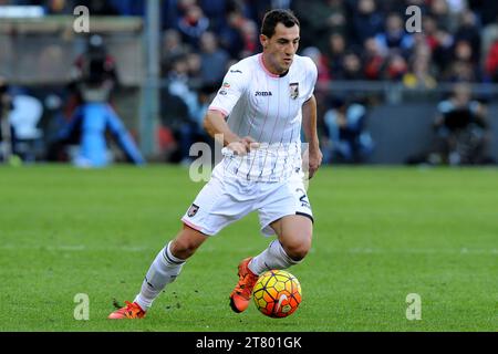 Mato Jajalo von Palermo im Rahmen des italienischen Meisterschaftsspiels Serie A zwischen Genua CFC und US Citta di Palermo am 17. Januar 2016 im Luigi Ferraris Stadion in Genua, Italien. Foto Massimo Cebrelli / DPPI Stockfoto