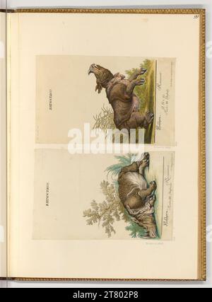 Johann Elias Ridinger (ausführende r Künstler in) Hörner. Ätzen 1718-1767 , 1718/1767 Stockfoto