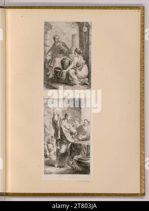 Bernhard ritt Jesus und der Samariter; Jesus spricht: Ich bin der Weg, die Wahrheit und das Leben. Ätzen 1784 , 1784 Stockfoto