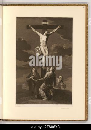 Joseph Hauber (ausführende r Künstler in) Christus am Kreuz, umgeben von den drei Marien. Ätzen, Aquatint 1785-1834 , 1785/1834 Stockfoto