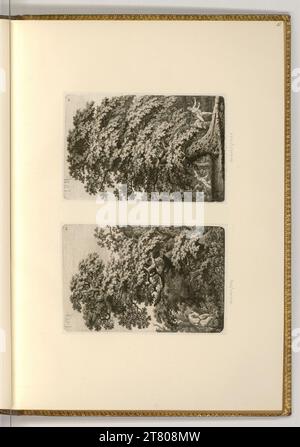 Carl Wilhelm Kolbe (der ältere) Satyr trägt eine Nymphe auf dem Rücken, Mann jagt eine junge Frau. Ätzen 1777-1835 , 1777/1835 Stockfoto