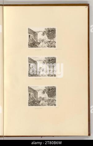 Johann Christoph Erhard (ausführende r Künstler in) Ein Gehöft mit einem Backsteinbogen. Ätzen 1817 , 1817 Stockfoto