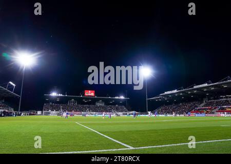 Vaduz, Liechtenstein. November 2023. Vaduz, Liechtenstein, 16. November 2023: Allgemeine Ansicht während des Fußballspiels der UEFA Europa-Qualifikation zwischen Liechtenstein und Portugal im Rheinpark Stadion in Vaduz, Liechtenstein. (Daniela Porcelli/SPP) Credit: SPP Sport Press Photo. /Alamy Live News Stockfoto