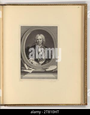 Johann Gotthard von Müller Porträt Louis Galloche. Kupferstich, Ätzung um 1776 Stockfoto