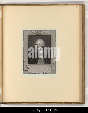 Johann Gotthard von Müller Porträt Johann Georg Wille. Kupferstich, Ätzung um 1776 Stockfoto