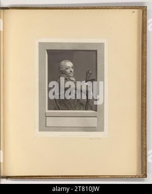 Johann Gotthard von Müller Selbstporträt Anton Graff. Kupferstich, Ätzung 1762-1830 , 1762/1830 Stockfoto