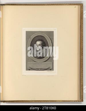 Johann Gotthard von Müller Porträt Moses Mendelssohn. Kupferstich, Ätzung 1762-1830 , 1762/1830 Stockfoto