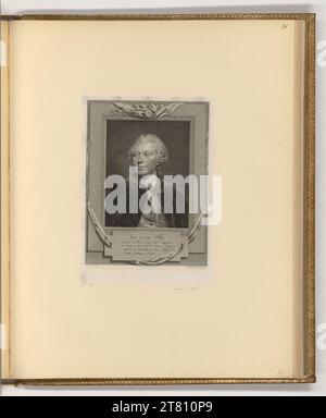 Johann Gotthard von Müller Porträt Johann Georg Wille. Kupferstich, Ätzung 1776 , 1776 Stockfoto