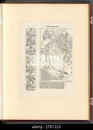 Hartmann Schedel (Verfasser in) Schedel, Hartmann: Weltchronik, verschiedene Missbildungen, Weltkarte (Buchillustration). Holzschnitt 1493 , 1493 Stockfoto