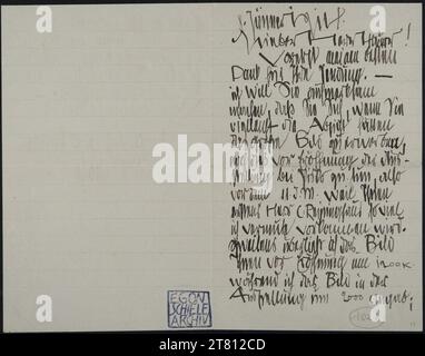 Egon Schiele (Verfasser in) Brief von Egon Schiele an Franz Hauer vom 8. Januar 1914. Tinte (schwarz) auf Papier 8. Jänner 1914 Stockfoto