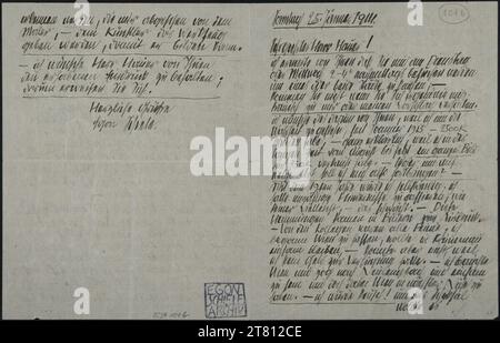 Egon Schiele (Verfasser in) Brief von Egon Schiele an Franz Hauer vom 25. Januar 1914. Tinte (schwarz) auf Papier 25. Jänner 1914 Stockfoto