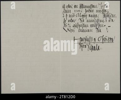 Egon Schiele (Verfasser in) Brief von Egon Schiele an Franz Hauer vom 8. Januar 1914. Tinte (schwarz) auf Papier 8. Jänner 1914 Stockfoto