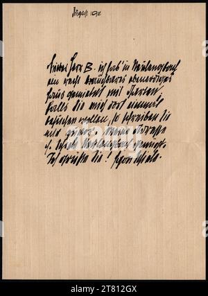 Egon Schiele (Verfasser in) Brief von Egon Schiele an Heinrich Benesch vom 31. August 1911. Tinte, Feder 31. August 1911 , 31. August 1911 Stockfoto