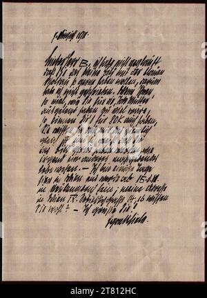 Egon Schiele (Verfasser in) Brief von Egon Schiele an Heinrich Benesch vom 7. August 1911. Tinte, Feder 7. August 1911 , 07.08.1911 Stockfoto