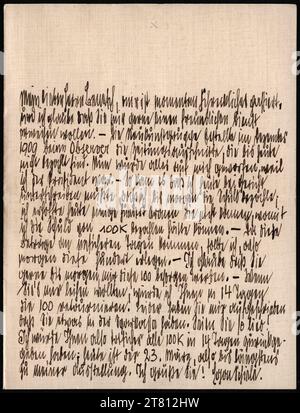 Egon Schiele (Verfasser in) Brief von Egon Schiele an Heinrich Benesch vom 23. März (0. J.) wahrscheinlich 1911. Tinte, Feder 23. März 1911 , 23. März 1911 Stockfoto