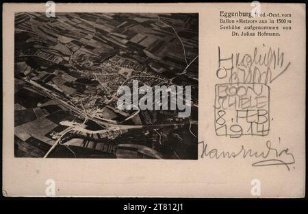 Egon Schiele (Verfasser in) Korrespondenzkarte von Egon Schiele an Heinrich Benesch vom 8. Februar 1914. Bleistift 8. Februar 1914 , 08.02.1914 Stockfoto