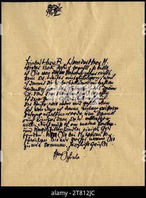 Egon Schiele (Verfasser in) Brief von Egon Schiele an Heinrich Benesch 1912. Tinte, Feder 1912, 1912 Stockfoto