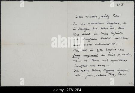 Lilly Steiner (Verfasser in) Brief von Lilly und Hugo Steiner an Josepha Harms (wahrscheinlich) vom 31. Oktober 1918. Tinte (schwarz) auf Papier 31. Oktober 1918 , 31. 10. 1918 Stockfoto