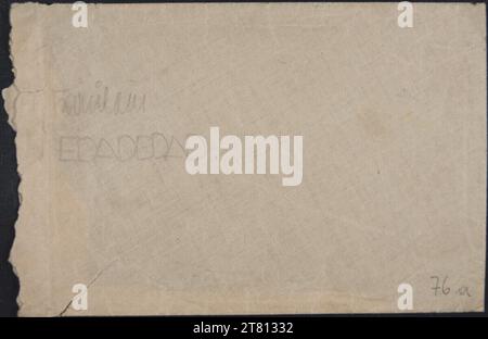 Egon Schiele (Verfasser in) Brief von Egon Schiele an Edith und Adele Harms vor 1915. Bleistift auf Papier vor 14. Jänner 1915 Stockfoto