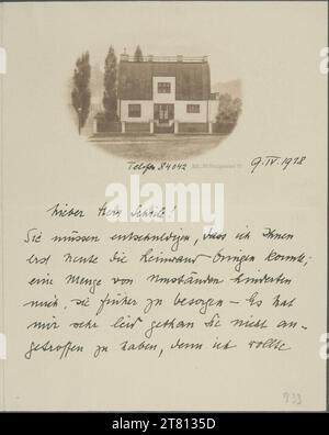 Lilly Steiner (Verfasser in) Brief von Lilly Steiner an Egon Schiele vom 9. April 1918. Tinte (schwarz) auf Papier 9. April 1918 , 9. April 1918 Stockfoto