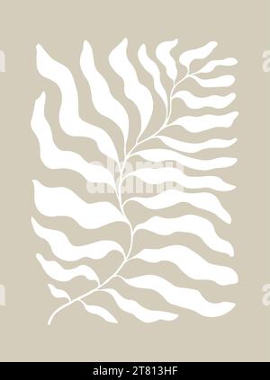 Enthält abstrakte Kunst im Matisse-Stil, dekorative moderne Kunst, Vektor-Illustration Poster. Kollektion für trendige Blumendekoration. Stock Vektor