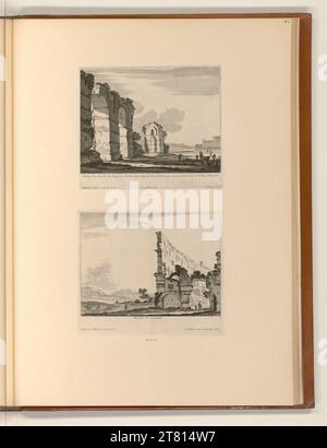 Adam Perelle (ausführende r Künstler in) römische Ruinen. Ätzen 1660-1695 , 1660/1695 Stockfoto