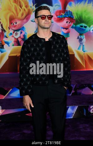 Justin Timberlake beim Special Screening des Animationsfilms 'Trolls Band Together / Trolls - gemeinsam stark' im TCL Chinese Theatre. Los Angeles, 15.11.2023 Stockfoto