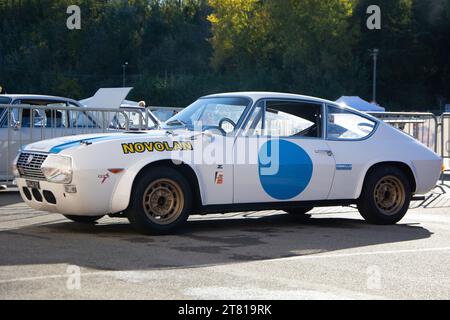 Varano, Italien - 11. November 2023: lancia fulvia zagato gruppo 4 Luxus- UND DREEM-AUTO AUF DER AUSSTELLUNG Stockfoto