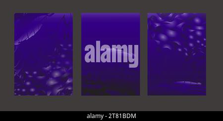 Vorlage abstrakter 3D-blauer lila Hintergrund. Verlaufsdesign für Poster. Moderne Vektorillustration. Stock Vektor