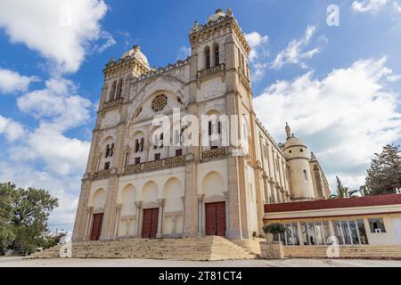 Karthago, Tunis, Tunesien. Die Akropolis von Karthago, auch bekannt als Saint Louis Cathedral. Stockfoto