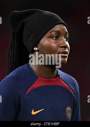 AMSTERDAM - Thiniba Samoura aus Paris Saint-Germain während des Gruppenspiels der UEFA Women's Champions League Gruppe C zwischen Ajax Amsterdam und Paris Saint Germain in der Johan Cruijff Arena am 15. November 2023 in Amsterdam, Niederlande. ANP | Hollandse Hoogte | GERRIT VAN COLOGNE Stockfoto