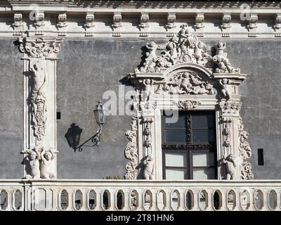 Palazzo Biscari, Biscari Palast, Via Museo Biscari, Catania, Sizilien, Sizilien, Italien, Europa Stockfoto